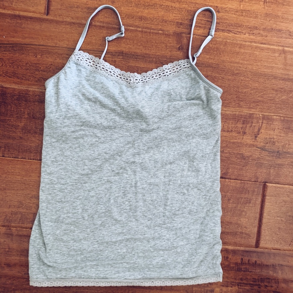 Size 14/L P.S. Aero grey tank with lace detailing